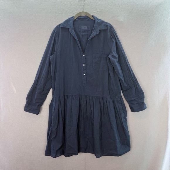 Grayson Frank & Eileen - Women’s The Changemeaker Midi dress 100% cotton navy S - Picture 4 of 7